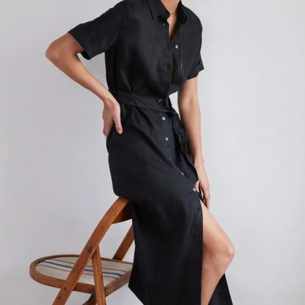 Wilfred Eleta Linen Dress Linen button-up shirt dress NWT
